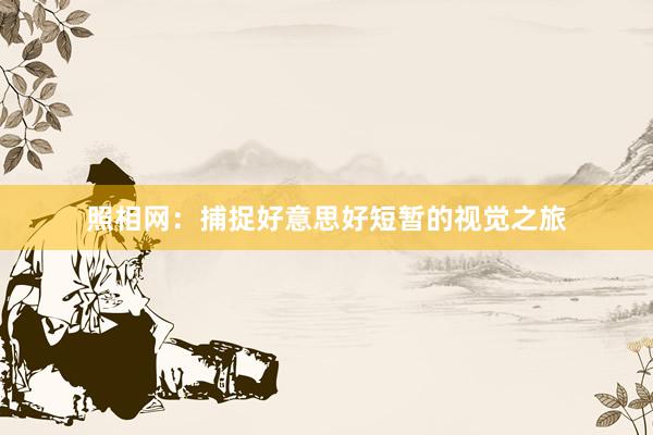 照相网：捕捉好意思好短暂的视觉之旅